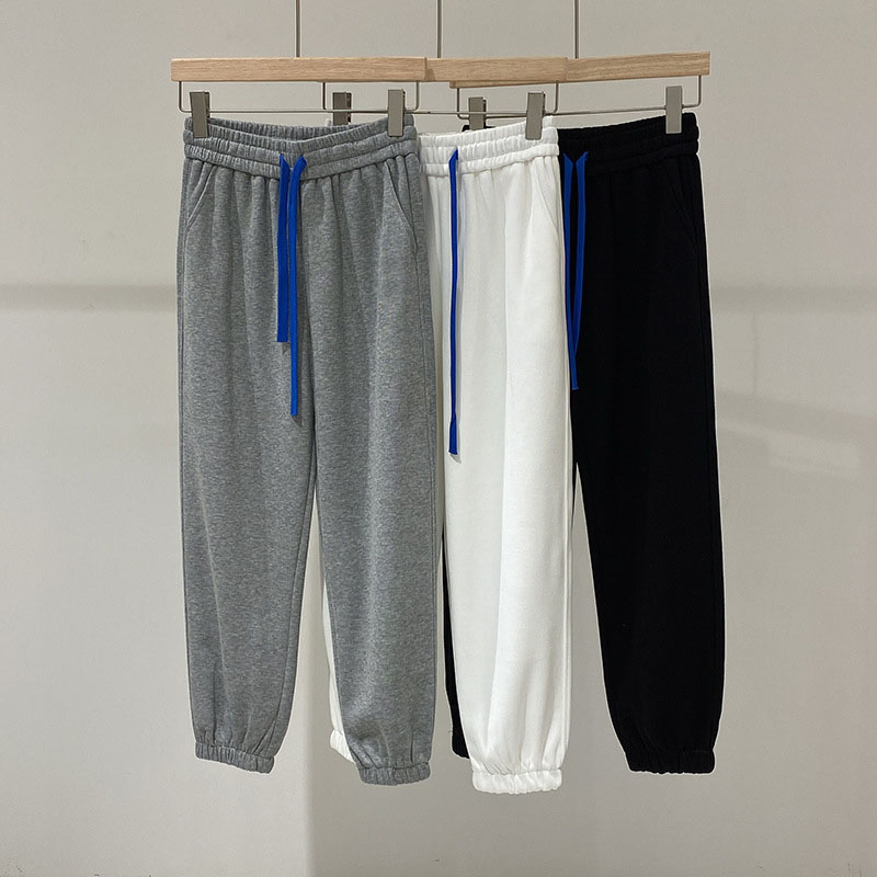 Women's Solid Drawstring Joggers Sweatpants Trousers Track Pants with Elastics Waist