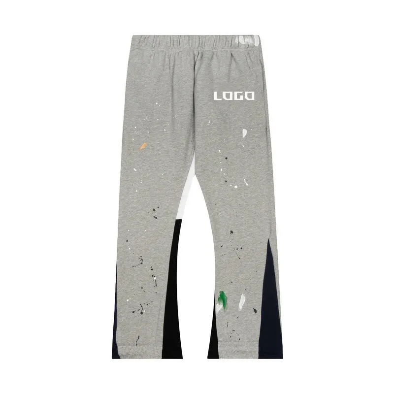Top Quality Dept Graffiti Paint Jogger Men′ S Flare Trousers Baggy Cargo Track Pants Men Jogger Sweat Pants