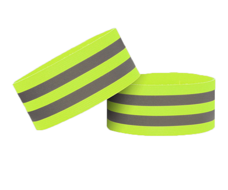 Reflective Fabric Armbands with Two Reflective Strips for Jogging Gear