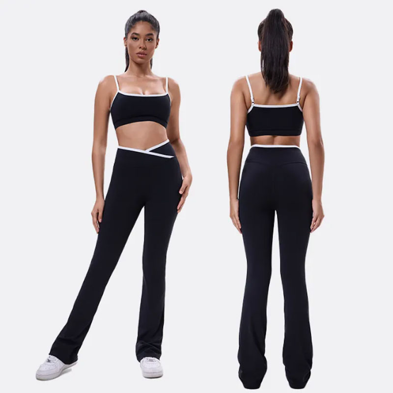 Quick-Dry Workout Cross Push up Sport Bra Hip-Lifting Running Cycling Fitness Fashion Shorts with Pockets 2 Pieces Gym Women Training Yoga Clothes