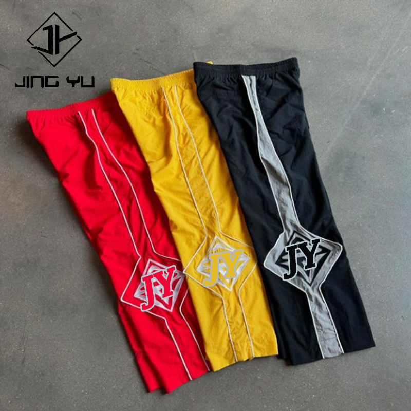 Wholesale Custom Baggy Pants Polyester Track Wide Leg Sweatpants Men Trousers