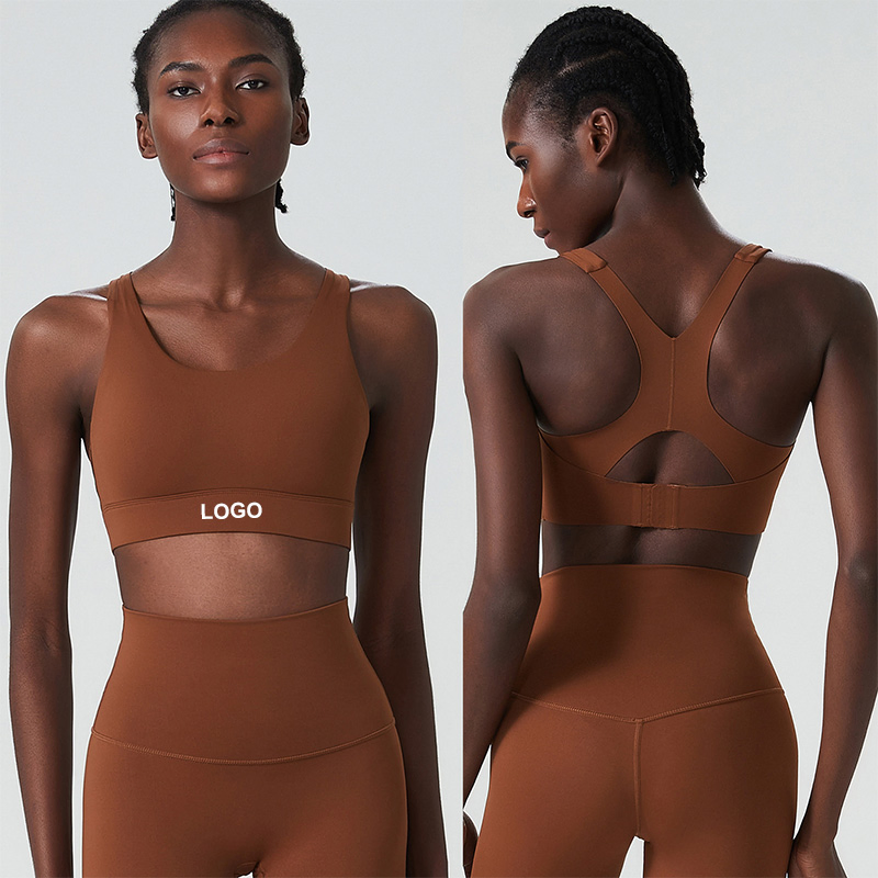 New Arrival High Support Adjustable Hasp Skin Friendly Beauty Back Naked Feeling Yoga Sports Gym Bra for Women