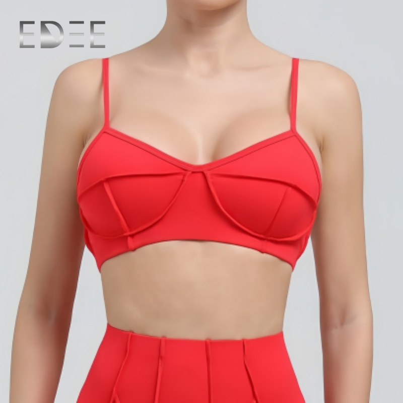 Customized Logo Strong Support Sports Bra for Yoga Workouts