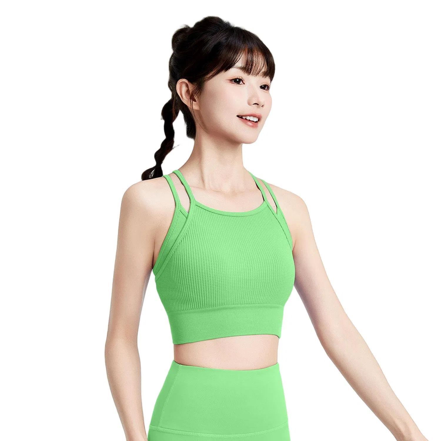 Wireless Sports Bra - Medium Support Yoga Bra with Removable Pads