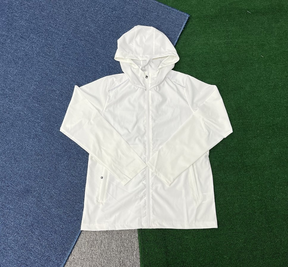 New Outdoor Running Waterproof Raincoat Sports Jacket Full Zip Lightweight Windproof Jacket Polyester Nylon Fabric for Men