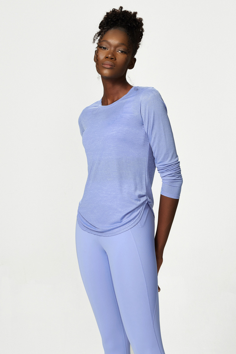 Wholesale Sweat Suits Loosse Workout Gym Top Quick Dry Running Sweatshirt Sweatsuits Women Yoga Longs Sleeve Shirt