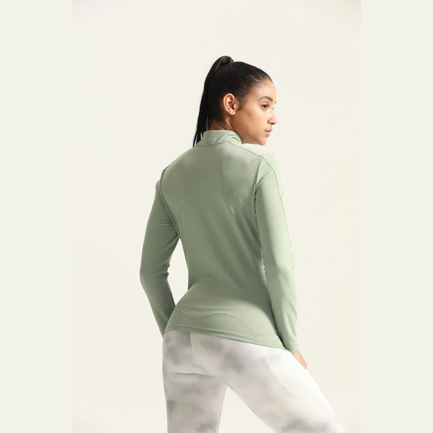 Quick Dry Women Outdoor Running Sport Shirts Long Sleeve 1/4 Zip up Pullover Workout Hiking Athletic Shirts