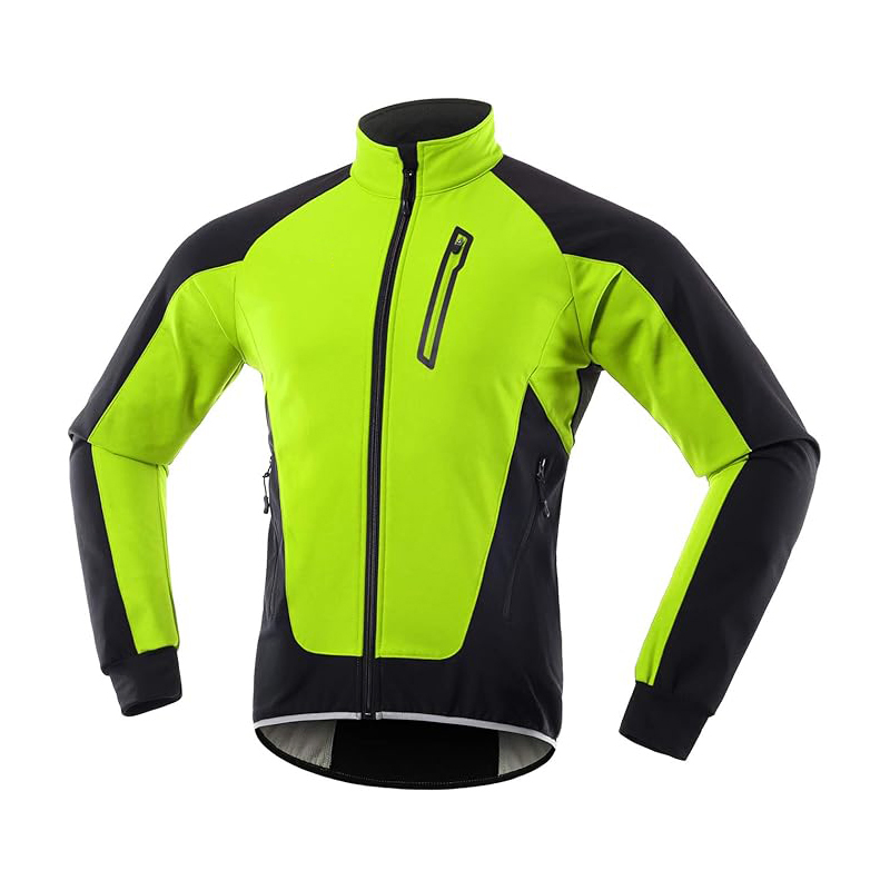 Men's Winter Cycling Thermal Softshell Jacket Bike Outwear Windproof Waterproof Coat