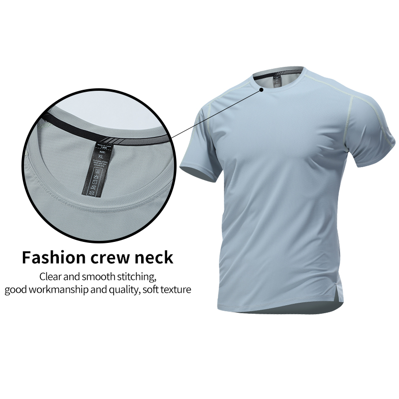 Quick Dry Fitness Breathable Blank Shirts Round Neck Compression Muscle High Quality Running Workout T Shirt