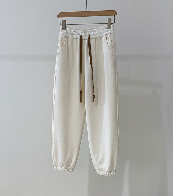 Women's Solid Drawstring Joggers Sweatpants Trousers Track Pants with Elastics Waist