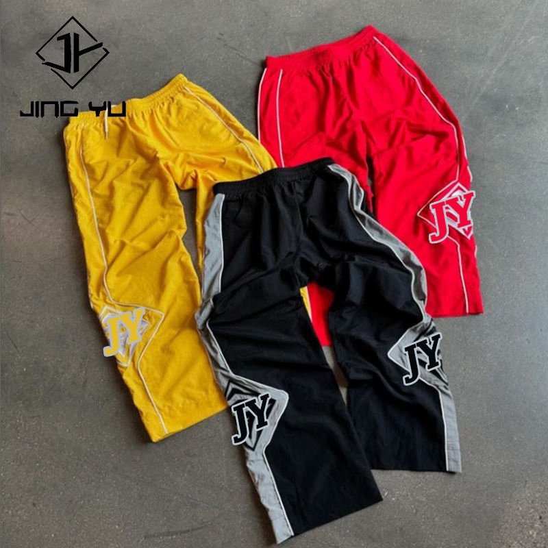 Wholesale Custom Baggy Pants Polyester Track Wide Leg Sweatpants Men Trousers