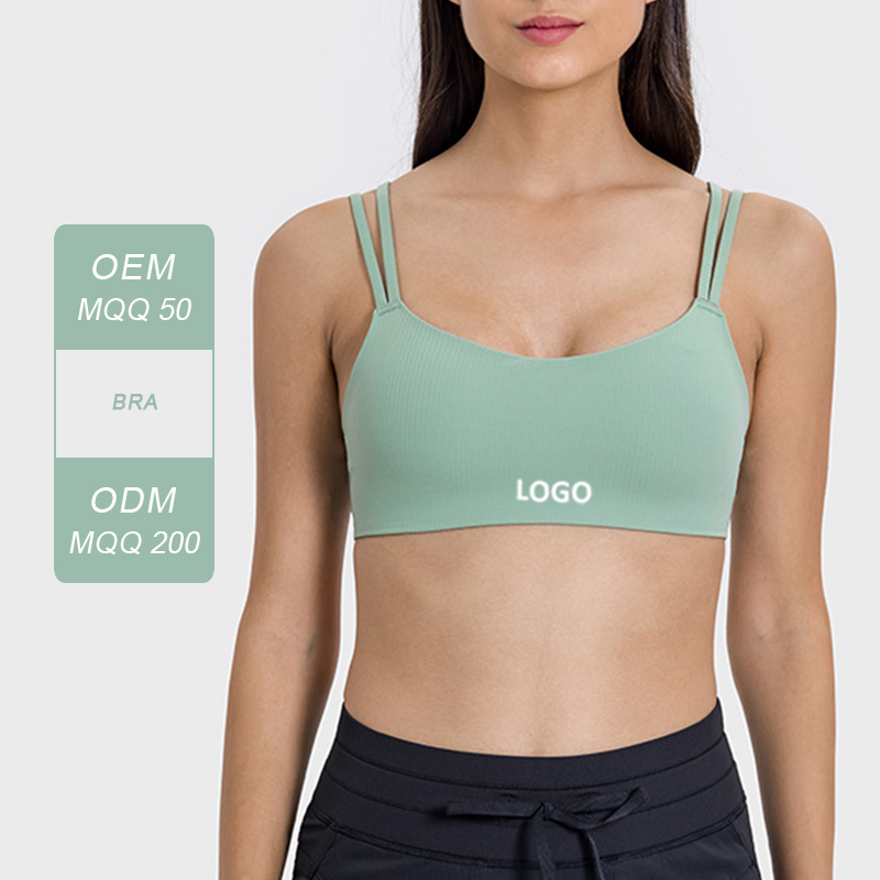 Wholesale Factory Women's Sports Bra, Lightweight Straps Women's Yoga Bra Support Tank Top, Integrated Cups