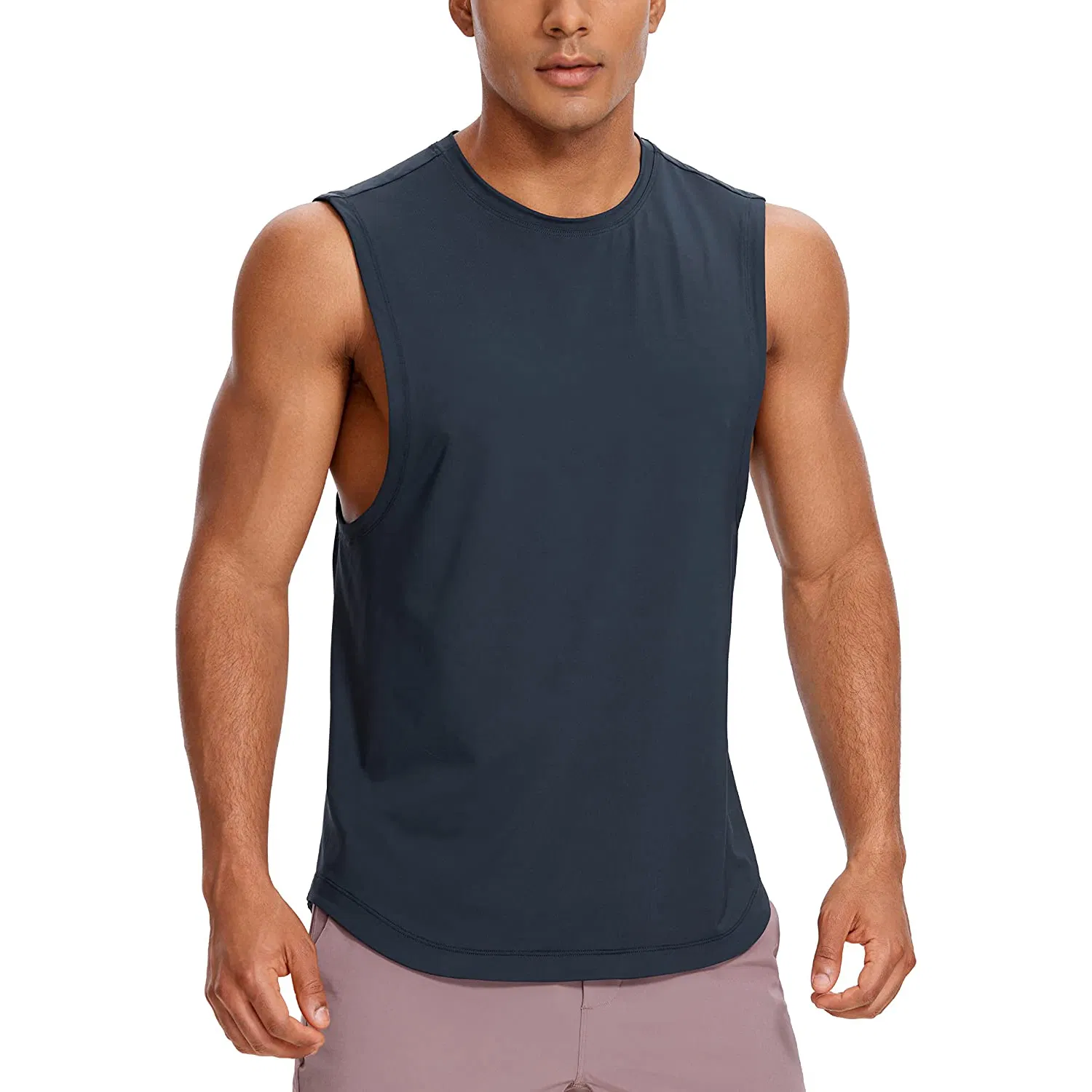 Best Selling Muscle Tank Top Quick Dry Pure Color Running Sports Singlet Gym Breathable Clothing Elastic Fitness Tank Vest Mens