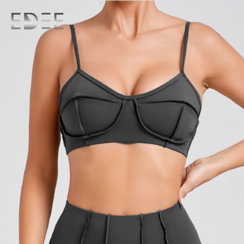 Customized Logo Strong Support Sports Bra for Yoga Workouts