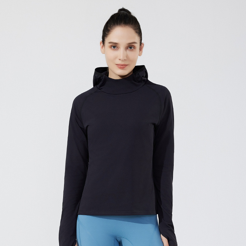 Tianchen New Design Active Training Top Fleece Lined Hoodies for Women, Custom Logo Long Sleeve Pullover Workout Sports Sweatshirts with Thumb Holes