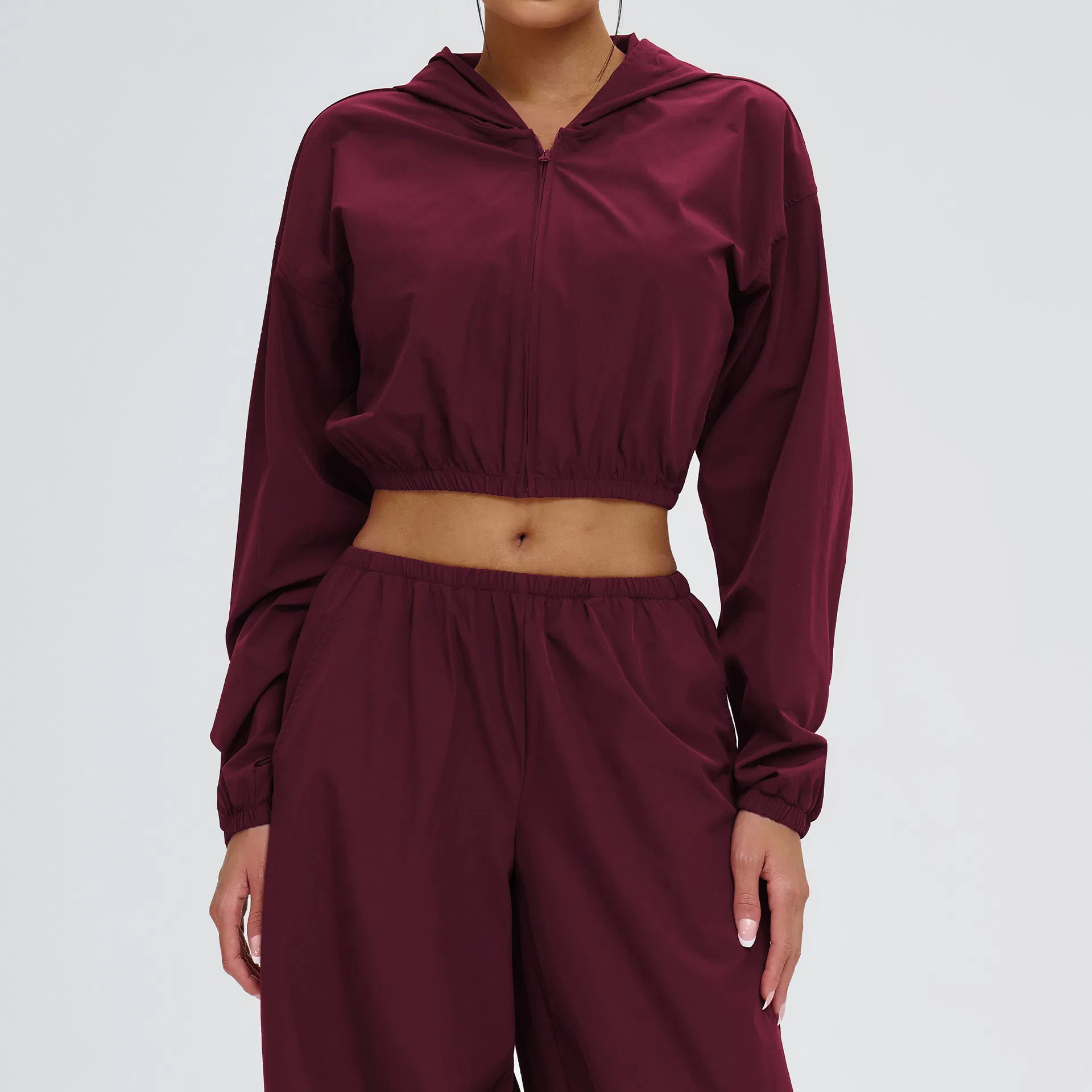 Outdoor Sun-Protective Coat with Zipper Windproof Hooded Jacket Cycling and Mountaineering Sports Outer Jacket