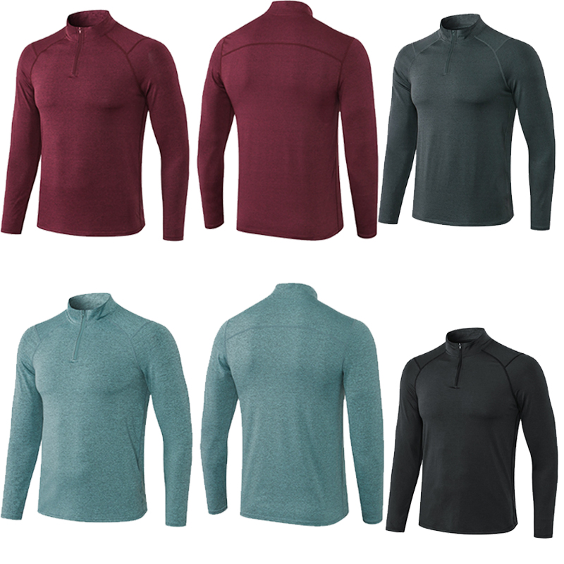 Autumn Workouts &amp; Running Blank Design Men's Long Sleeve Gym Fitness T-Shirts Quick Dry Compression Sport Shirts