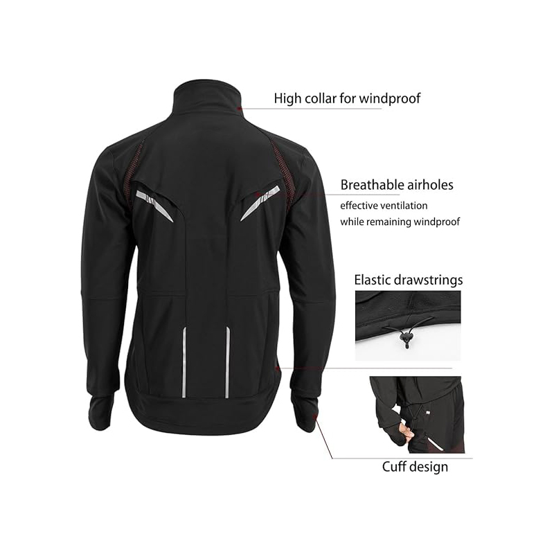 High Quality Cycling Softshell Jackets Winter Bike Coats Thermal Windproof Jacket