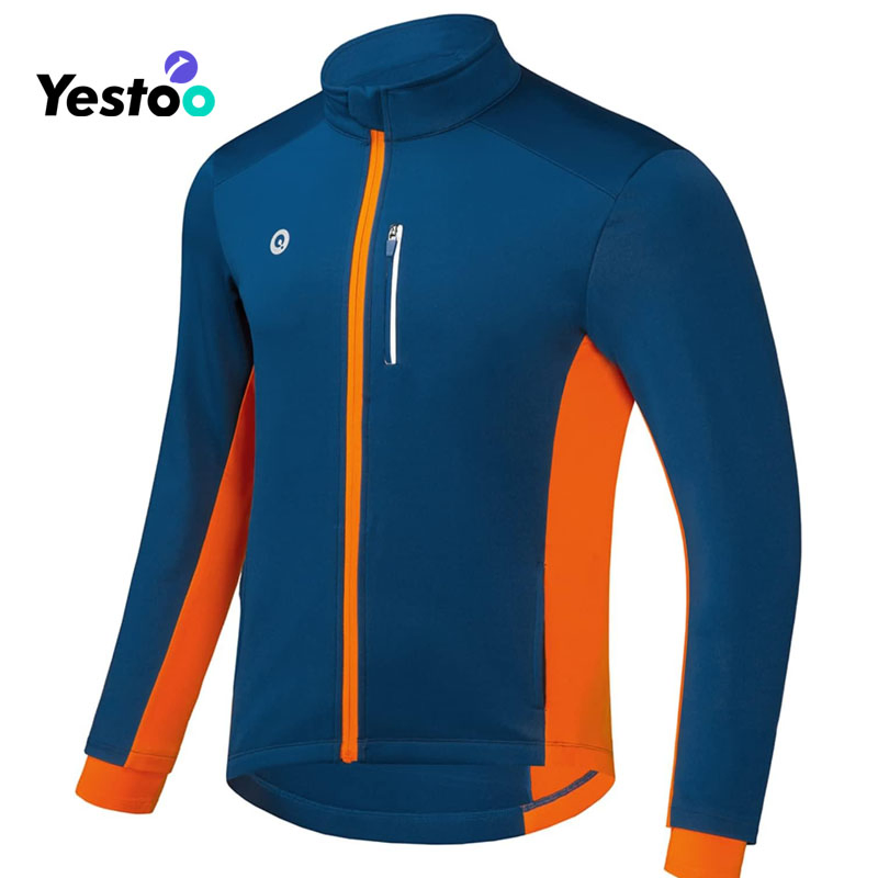 Cycling Bike Jackets for Men Winter Thermal Running Jacket Windproof Breathable Reflective Softshell Windbreaker