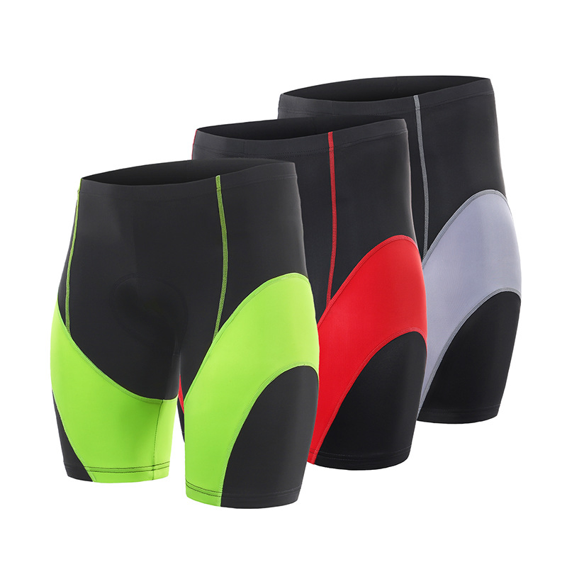 Quick Dry Contrast Colors Nylon Shorts for Men Sports Training Wear Outdoor Cycling Running Clothes with Padded