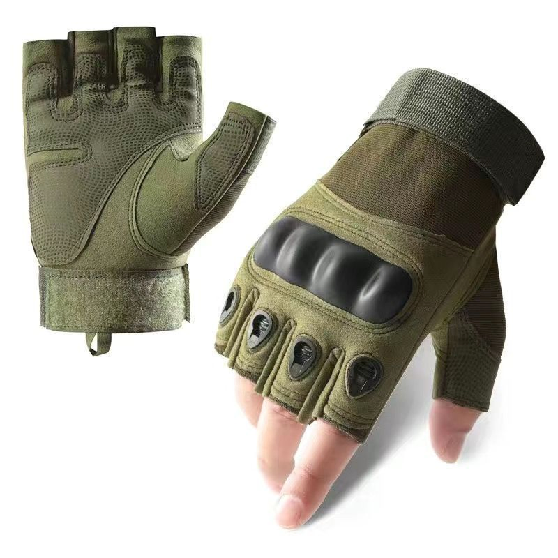 Heavy Duty Men's Half-Finger Tactical Gloves for Outdoor Sports Non-Slip Wear-Resistant Fitness Training Cycling &amp; Riding