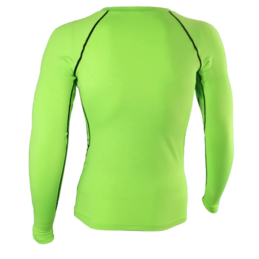 Quick Dry Fitness Breathable Blank Shirts Round Neck Muscle High Quality Running Workout Compression Shirt