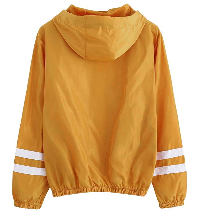 Wholesale Custom Windproof Breathable Cycling Windbreaker Zipper Jacket with Hood Stripe Contrast Color