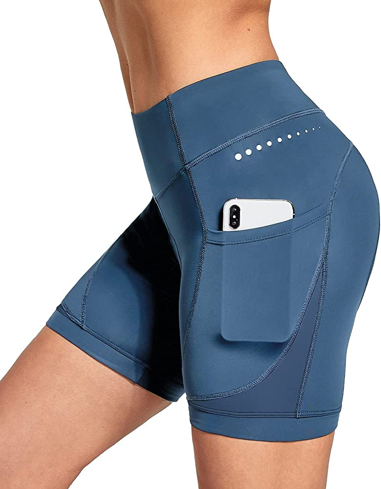 Women's 5" Bike Shorts 4D Padded Pockets Cycling Shorts Mountain Biking Bicycle Spin Gel Upf50+