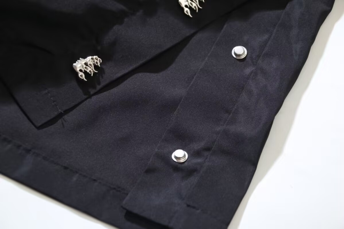 Hellstar Men Lightweight Nylon Track Pants Snap-Side Sporty Streetwear