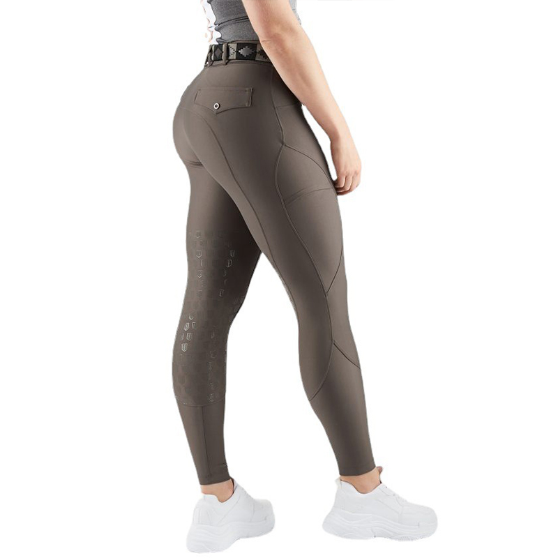 Wholesale Breathable Compression Equestrian Breeches Half Seat Grip Horse Racing Tights