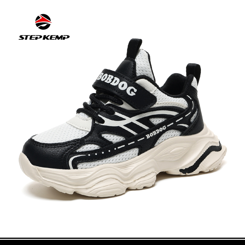 Unisex Magic Tape PU Material Height Increasing Running Kids Shoes Ex-25r2049