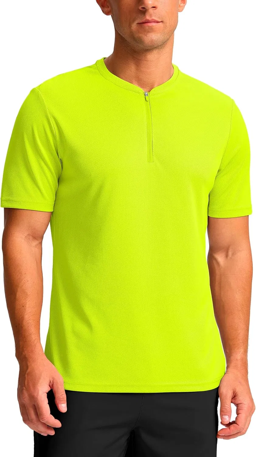 Men's Workout Shirts Short Sleeve Quick Dry T-Shirt Moisture Wicking Athletic Gym Running Shirts for Men