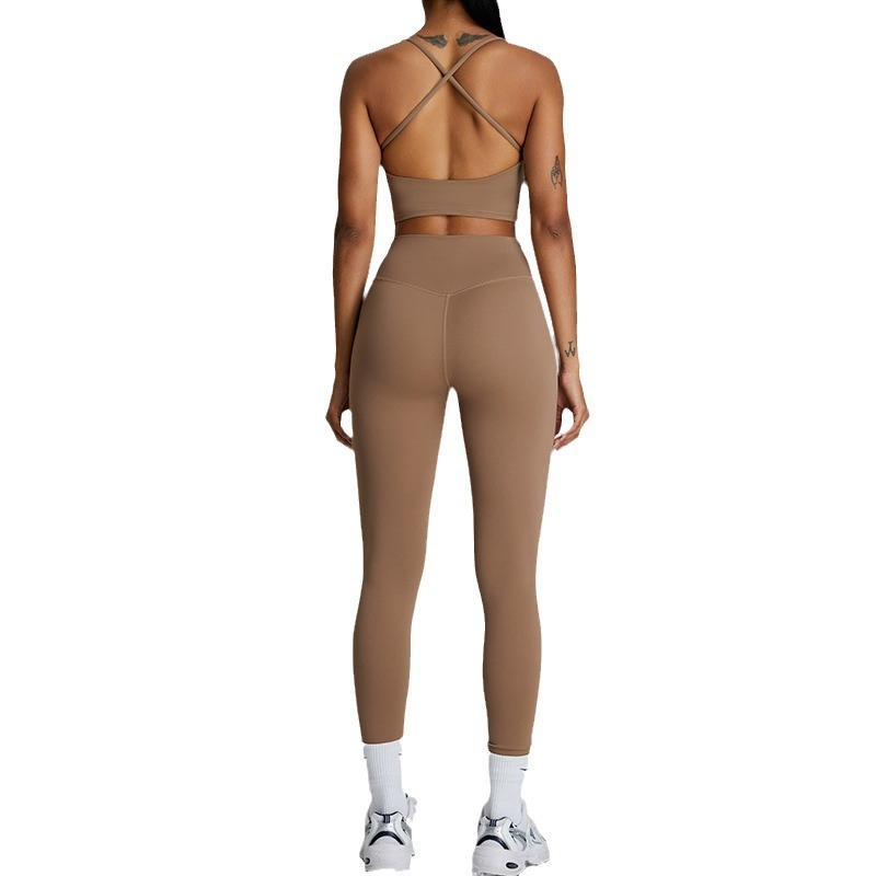 Custom Logo Solid Color Fashion Activewear Clothing Women Yoga Gym Fitness Sets