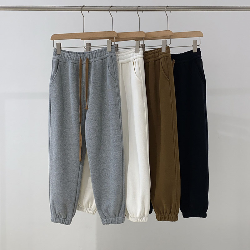 Women's Solid Drawstring Joggers Sweatpants Trousers Track Pants with Elastics Waist