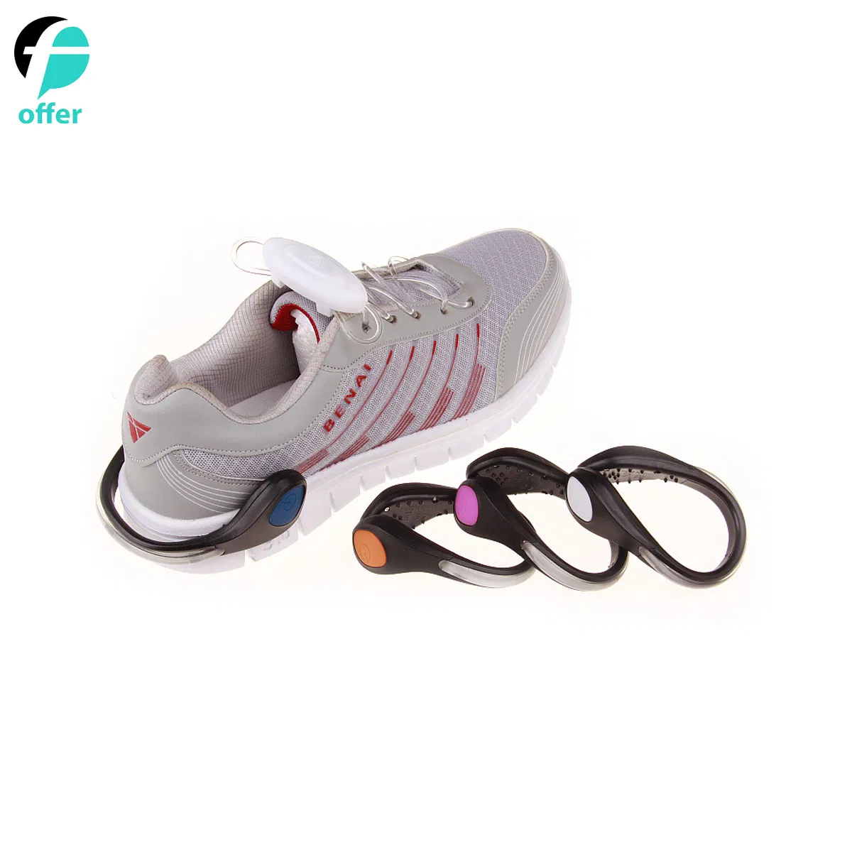 LED Flash Shoe Safety Clip Lights for Runners &amp; Night Running Gear - Reflective Running Gear for Running, Jogging, Walking, Spinning or Biking