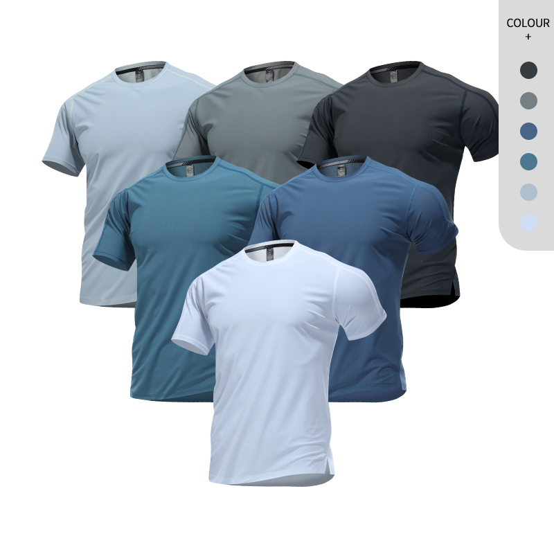 Quick Dry Fitness Breathable Blank Shirts Round Neck Compression Muscle High Quality Running Workout T Shirt