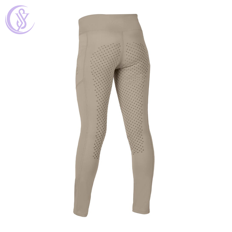 Cozy Soft High Waisted Compression Equestrian Riding Tights for Kids