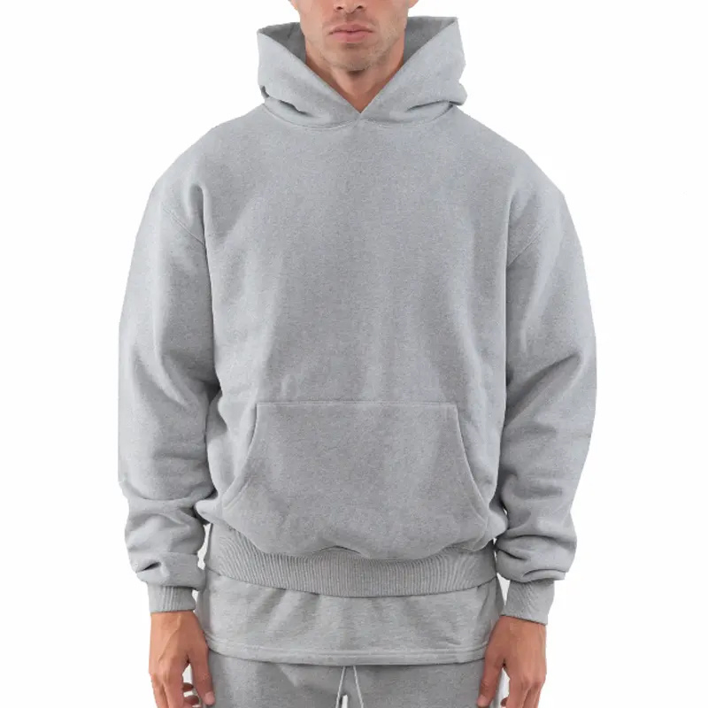 Custom Cotton Men Training Sport Drop Shoulder Hoodie