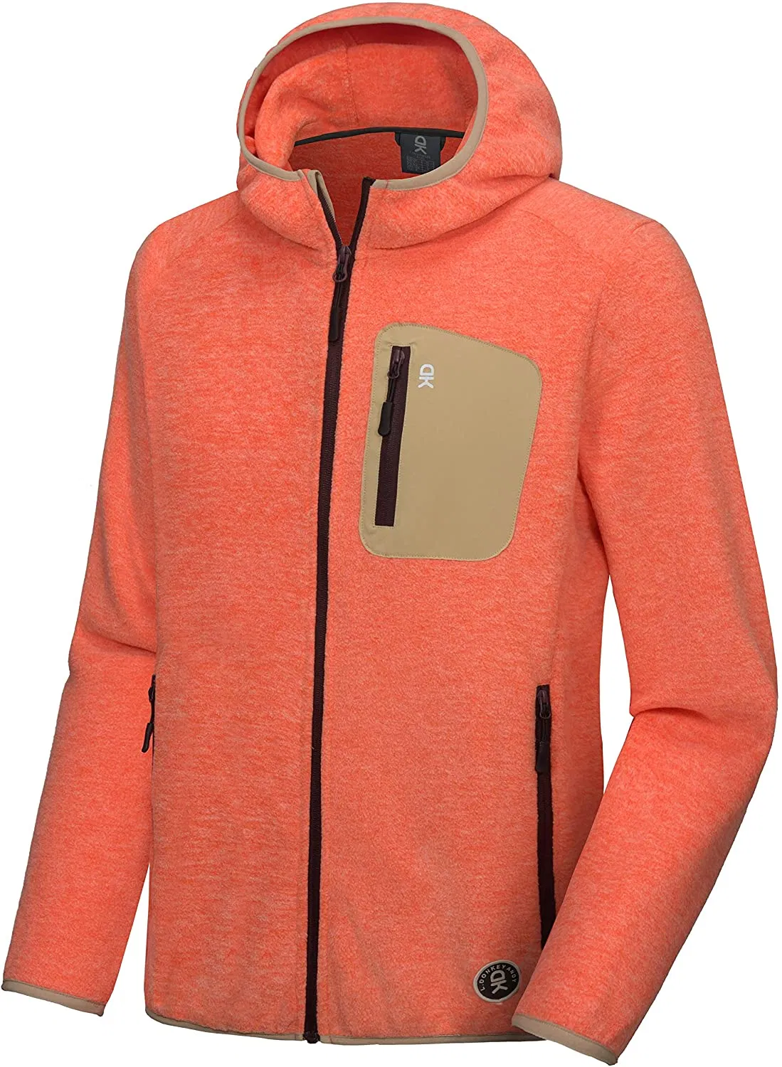 Men′ S Lightweight Sport Outdoor Fashion Winter Warm Polar Fleece Running Jacket Hooded Full Zip Hiking Jacket