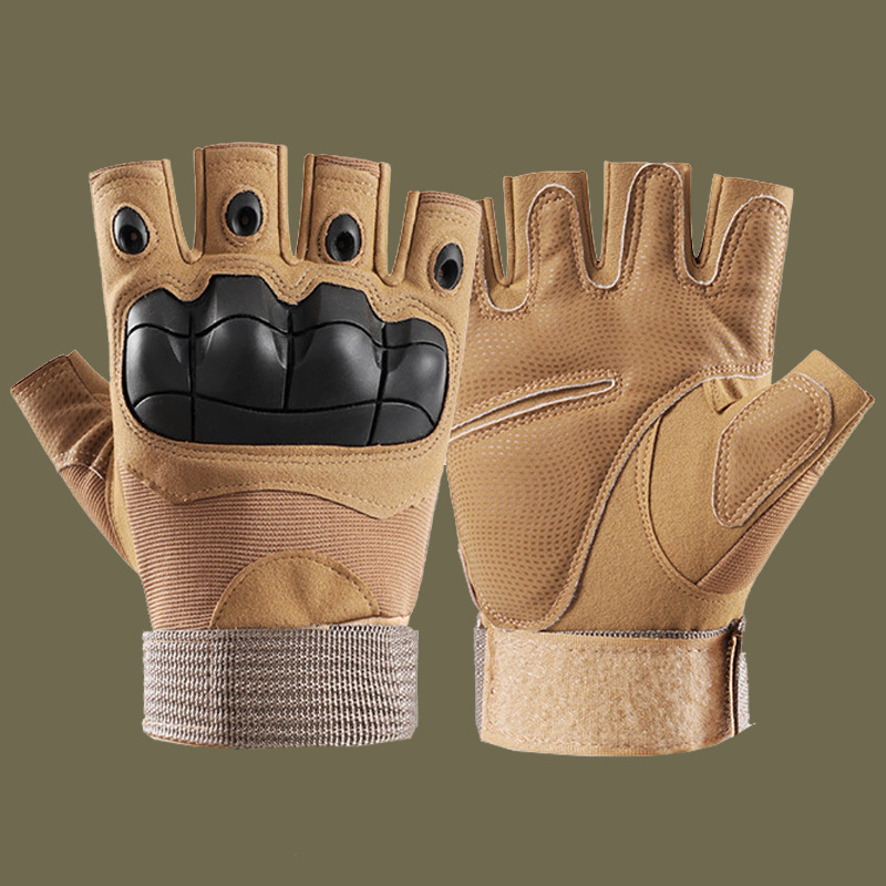 Heavy Duty Men's Half-Finger Tactical Gloves for Outdoor Sports Non-Slip Wear-Resistant Fitness Training Cycling &amp; Riding
