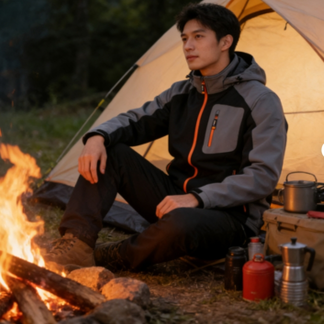 Winter Running Softshell Jacket Men Windproof Breathable for Jogging Training Lightweight