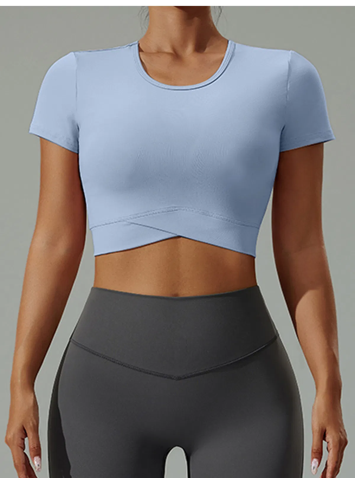 Wholesale Yoga T-Shirt Women's Crop Top Fitness Short-Sleeve High-Elastic Breathable Yoga Top