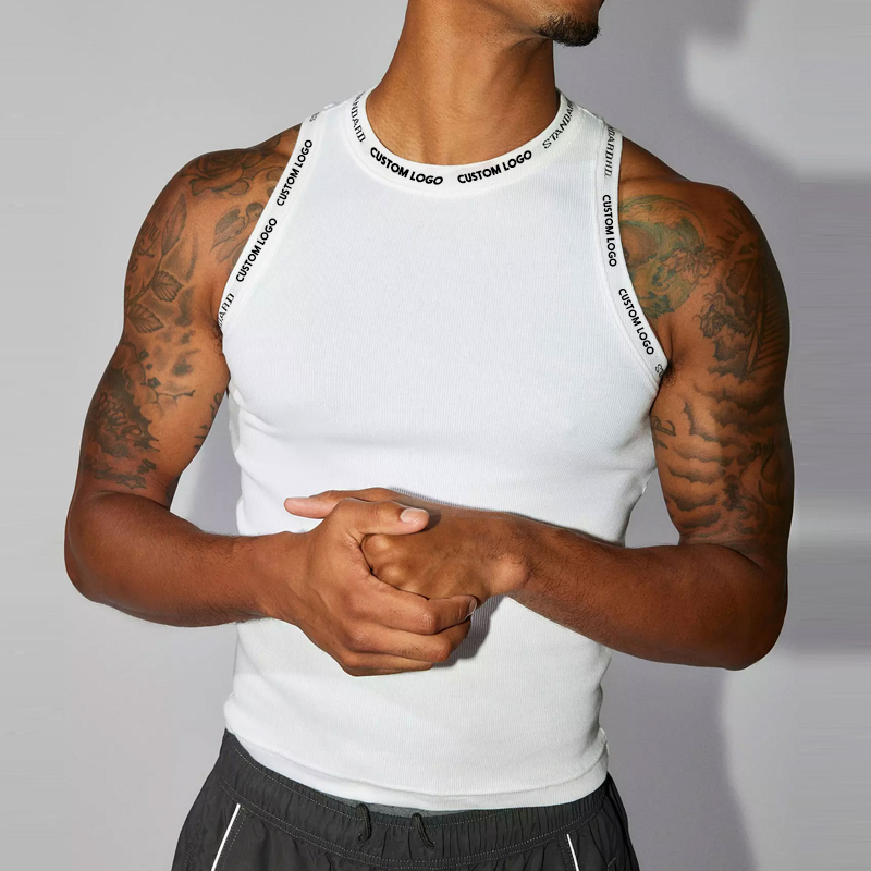 Mens Gym Breathable Workout Running Singlet Muscle Athletic Shirts Sleeveless Vest Fitness Tank Top Men