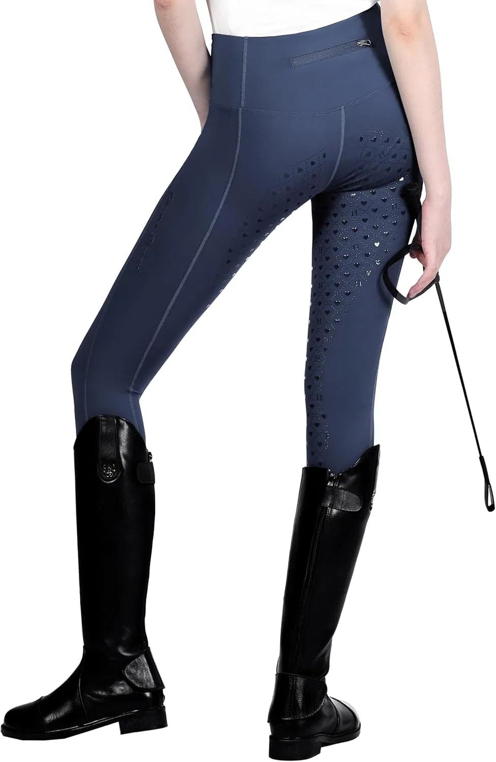 Women's Full Seat Riding Tights with Double-Layer Pockets Equestrian Breeches