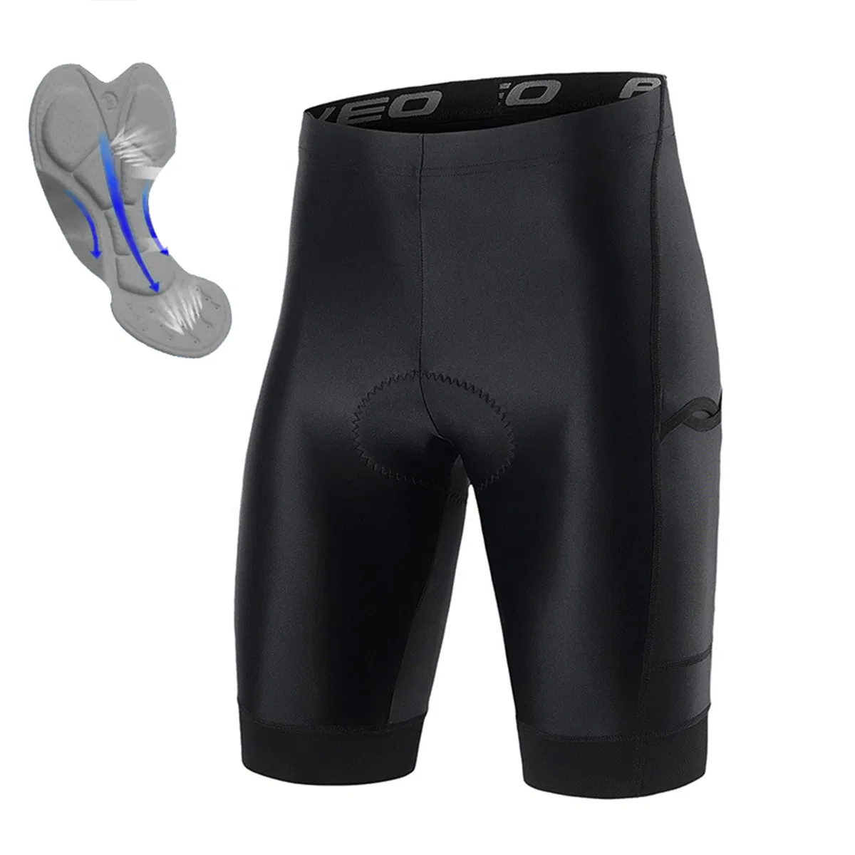 Cycling Shorts with Back Pocket, 4D Padded Bike Shorts for Men Free Shipping to Mexico City