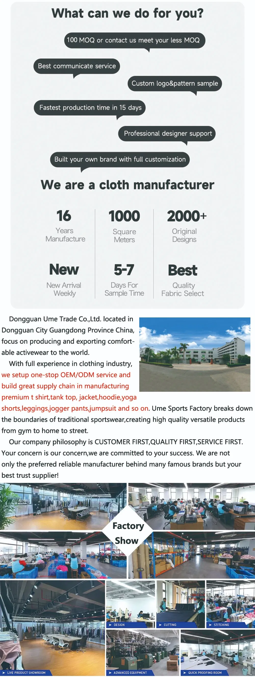 Size Chart and Specs