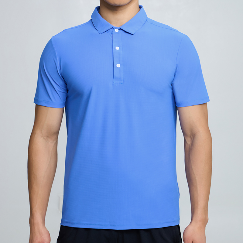 Wholesale Quick Dry Gym Polo 78%Polyester 22%Spandex Breathable Training Polo Shirts Workout Gym Sportswear for Men Fitness
