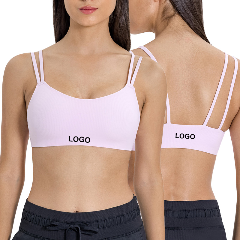 Wholesale Factory Women's Sports Bra, Lightweight Straps Women's Yoga Bra Support Tank Top, Integrated Cups