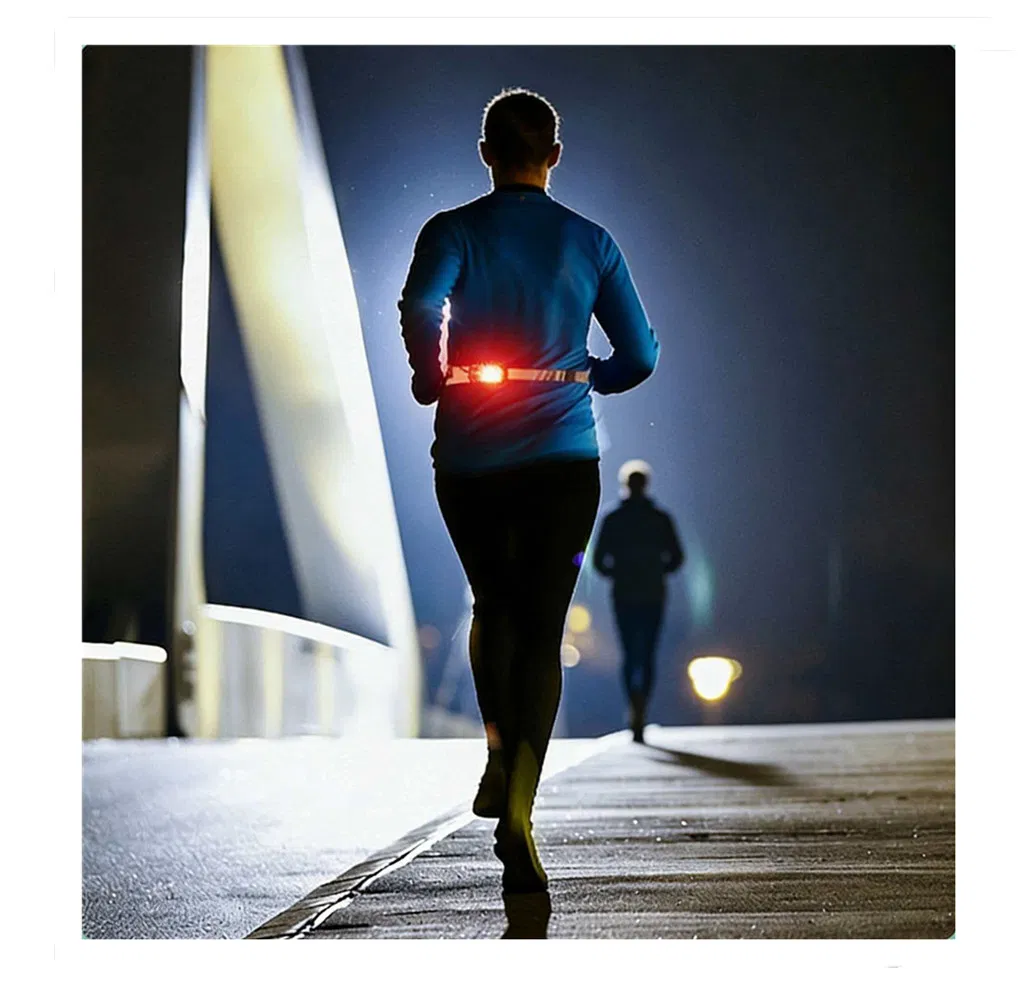 Reflective Gear with Phone Belt Bag LED Light for Runners