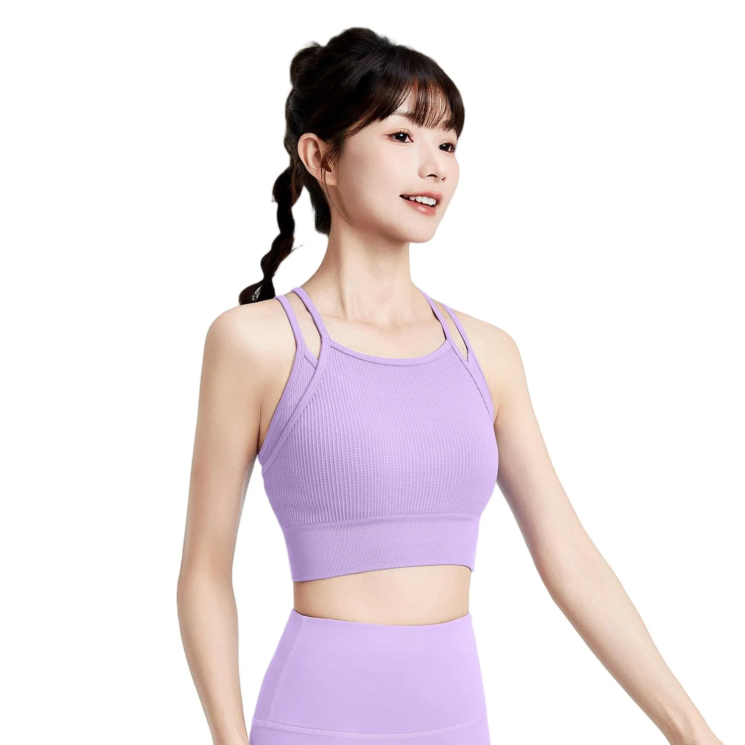 Wireless Sports Bra - Medium Support Yoga Bra with Removable Pads